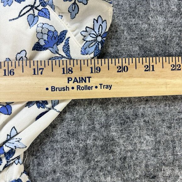 Love and Promises Dress Women Large Blue Floral Ruffles Lace Bohemian Boho Lined - Picture 4 of 13